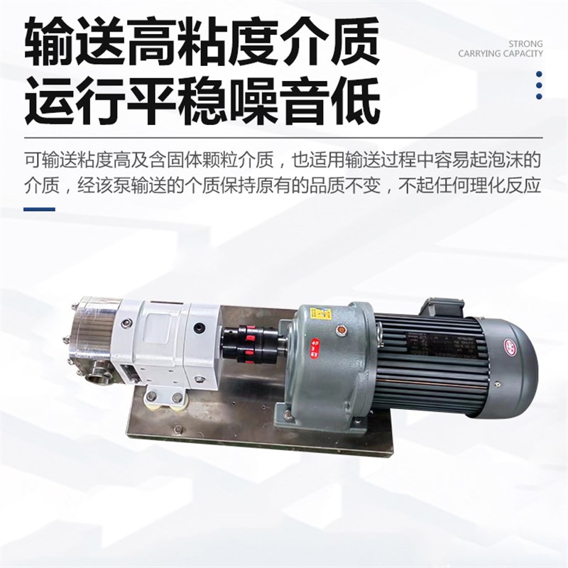 凸轮转子泵高粘度转子泵蜂蜜糖浆酱料输送泵小型不锈钢凸轮转子泵