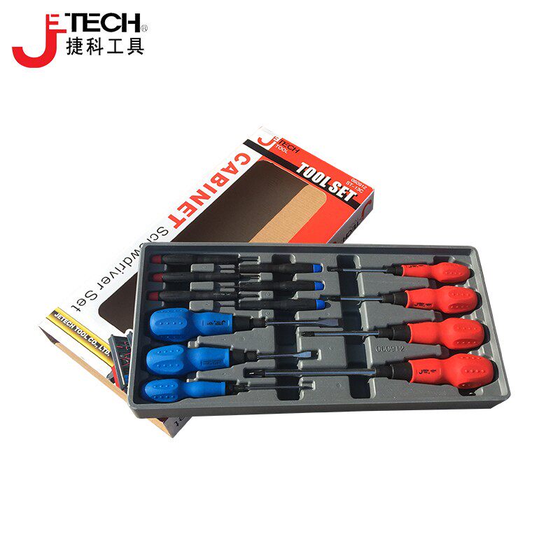 jtech捷科ST软柄改锥螺丝刀批起子带磁性工业组套套装十字花型