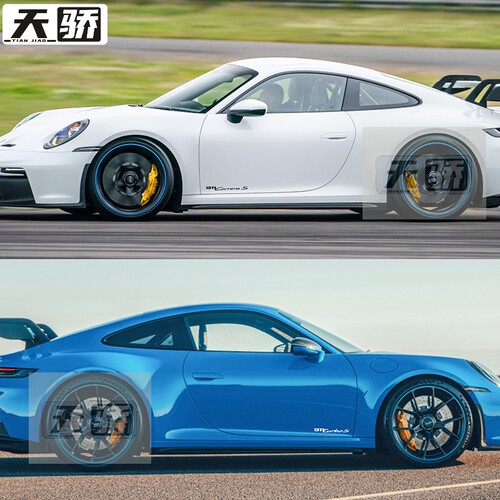 适用于保时捷911字母贴纸Carrcra targa turbo 改装侧裙边贴纸992
