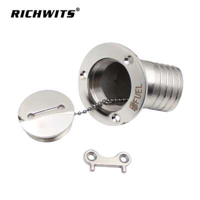 RICHWITS  不锈钢316加油口 房车游艇油舱盖 45度水舱盖  注水口