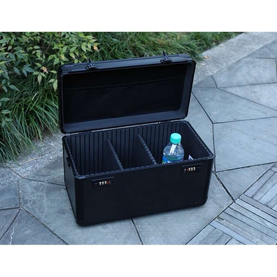 全黑中号手提箱铝合金设备仪器仪表工具箱航模保险箱密码箱收纳箱