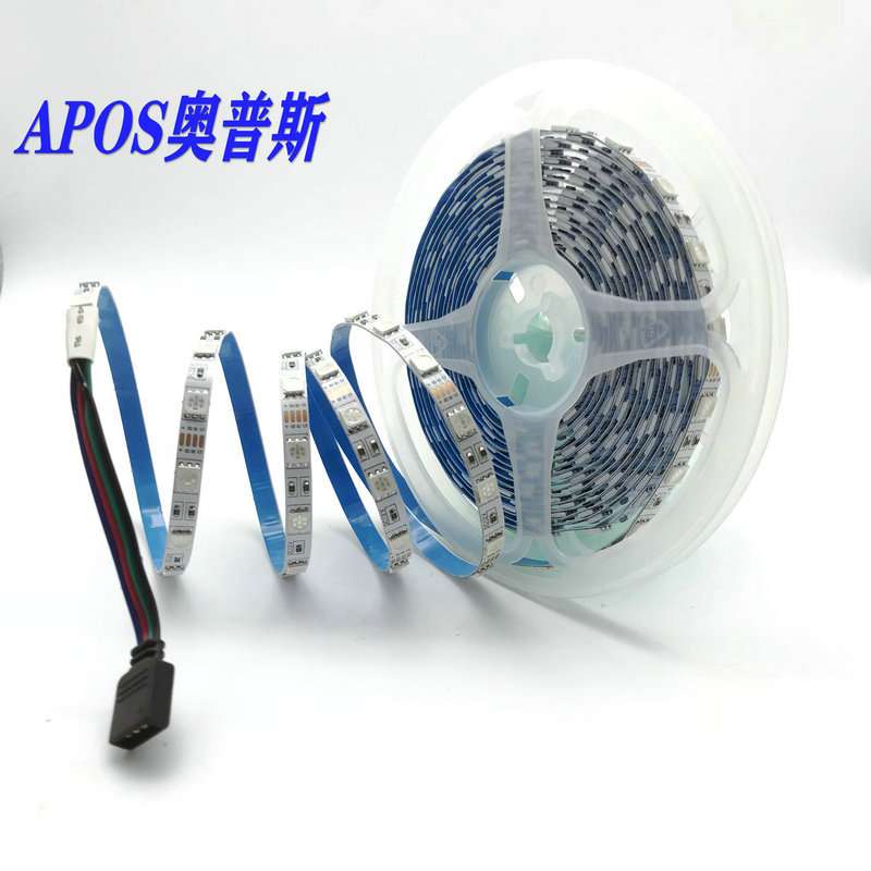 5050软灯条12V窄板6mm宽RGB七彩变色灯带  汽车缝隙氛围灯led灯条