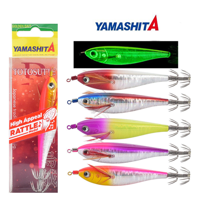 LURETV日本YAMASHITA木虾TOTOSUTTERWS95BL墨鱼钩专用饵超亮夜