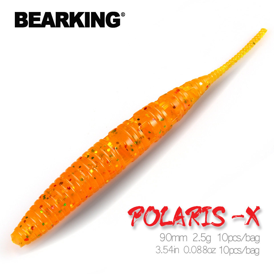 熊王BEARKING路亚针尾软饵加长版加大9cm软虫鱼饵虫蛆沉水海水L20