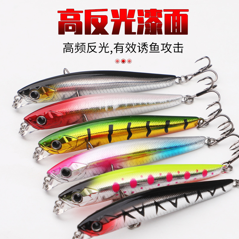 新品远投全泳层路亚饵颤沉米诺9.5g75mm假饵鲈鱼翘嘴鳜鱼硬饵