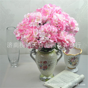 大6头把束绣球仿真花 饰 假花婚庆花墙家居摄影软装 摆件饰品装