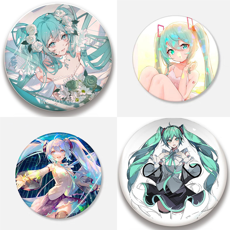 【全店满20包邮】初音未来徽章吧唧同人谷子自印二次元胸针周边