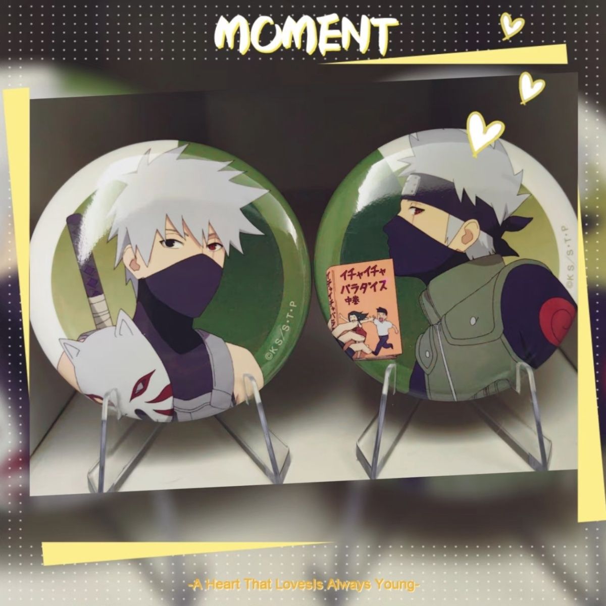 【全店满20包邮】火影忍者《过去与未来系列》卡卡西自制徽章摆件