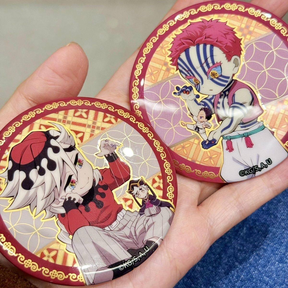 【全店满20包邮】鬼灭之刃唧童磨猗窝座周边高颜值简约自制徽章,模玩/动漫/周边/娃圈三坑/桌游,动漫徽章/立牌,淘宝优惠券,粉丝福利购,淘宝优惠卷