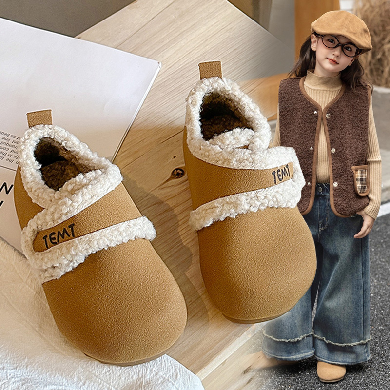 女童勃肯毛毛鞋二棉鞋保暖皮鞋