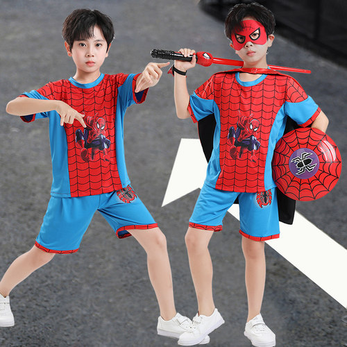 蜘蛛侠衣服儿童万圣节服装cosplay男童个性动漫人物角色扮演套装