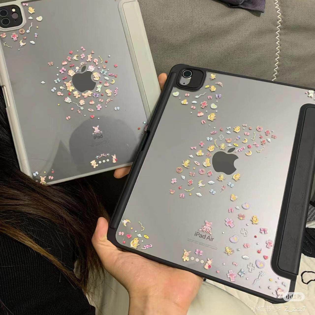 ipad浮雕贴纸小熊天使适用于亚克力2024年ipad保护套air6保护壳11寸平板ipadpro2021/22第九代ipad10