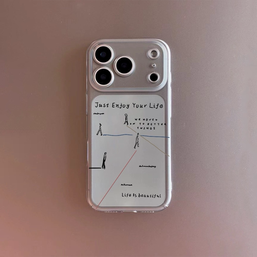 小众抽象ins简约线条小人适用iPhone17promax壳苹果16pro/15防摔14plus透明13硅胶12软11保护壳xsxr男女