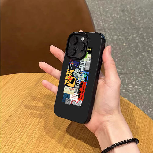杂志拼接磨砂情侣适用于iPhone16promax手机壳壳硅胶15pro潮流14Promax三星s24ultra魅族21