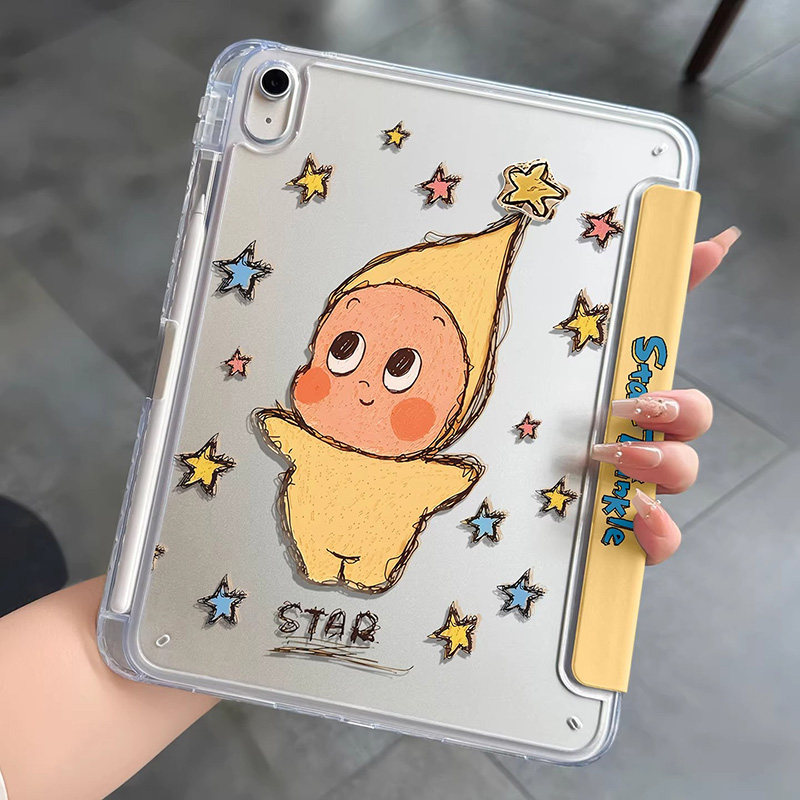 星星公仔适用ipad11保护壳ipadpro2025保护套苹果平板air7第6代5/4新款3带笔槽mini6可折叠10代透明8一体化