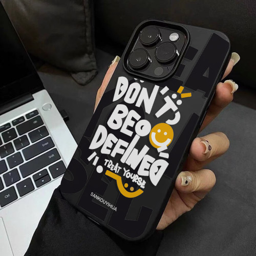 原创不被定义英文新款18Pro适用苹果15promax手机壳iPhone13promax防摔14pro磨砂12pro软壳12