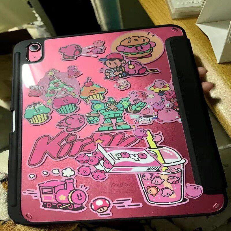 日韩diy星之卡比贴纸亚克力2022ipadpro保护套air5壳2021适用苹果平板mini6透明4带笔槽11英寸第9代九10全包9