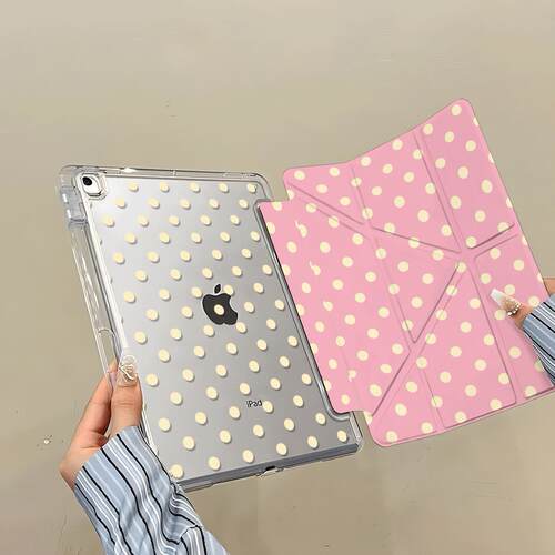 粉黄小波点ipadMINI7保护套air6/5平板10/9/8代pro11寸A16保护壳5