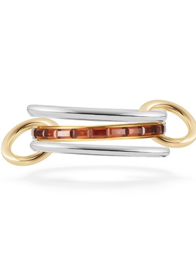 ins欧美流行三环满钻堆叠戒指女小众高级感钛钢镀18K金轻奢手饰品