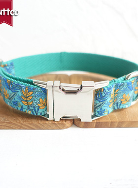 muttco供货热转印花宠物项圈牵引带套装大中小犬脖套udc-066