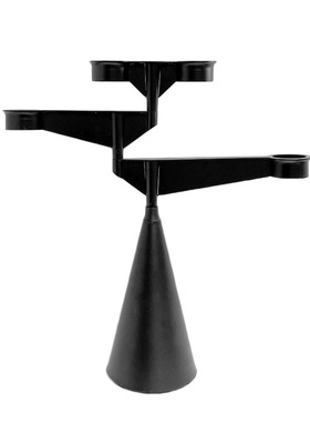 烛光晚餐道具摆件北欧式浪漫复古铁艺样板间装饰品长臂旋转蜡烛台