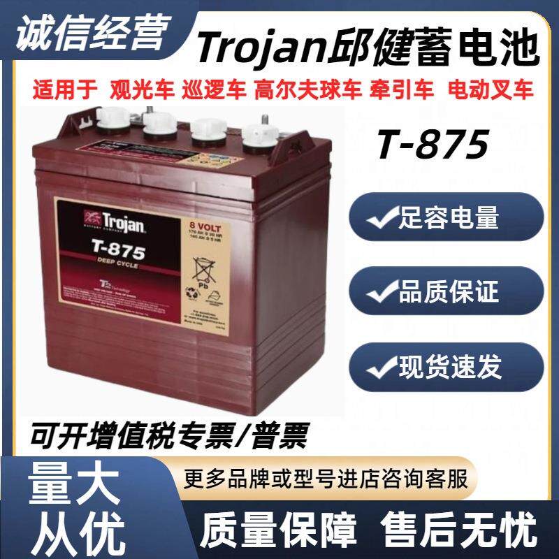 Trojan蓄电池T-875  8V170AH高尔夫球车 观光车 动力蓄电池 - 实物图