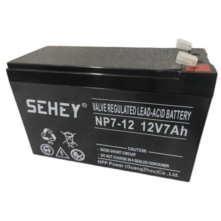 SEHEY蓄电池NP7-12 12V7AH 消防主机音响电瓶UPS照明电梯应急