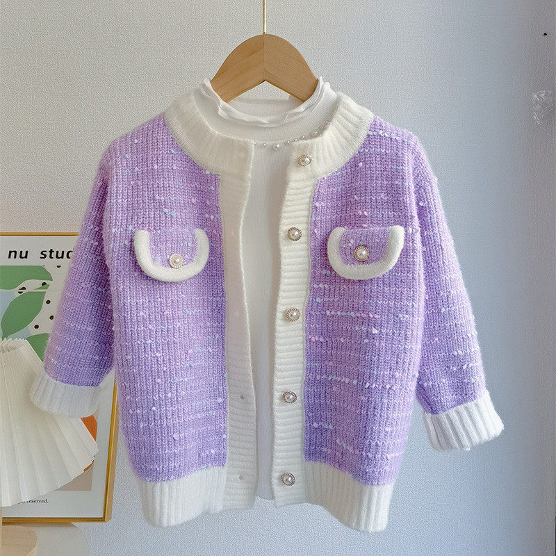 女童毛衣开衫外套2024新款时髦保暖女宝宝秋冬洋气针织衫儿童上衣,童装/婴儿装/亲子装,毛衣/针织衫,淘宝优惠券,粉丝福利购,淘宝优惠卷