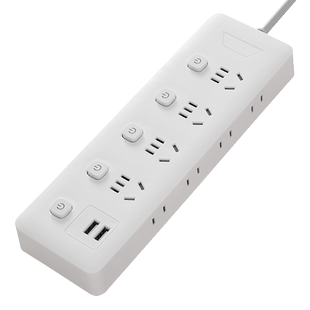 家用米双侧插孔三面智能插座伸缩带线排插USB插座多功能宿舍接线