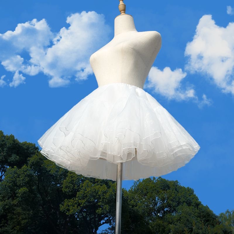 lolita裙撑四层暴力日常无骨软纱衬裙棉花糖cos洛丽塔云朵撑40cm