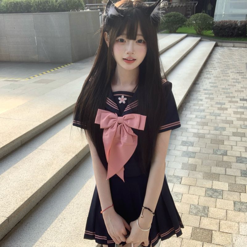 【十九樱】原创jk制服水手服正版日系学院风秋冬女学生中间服套装