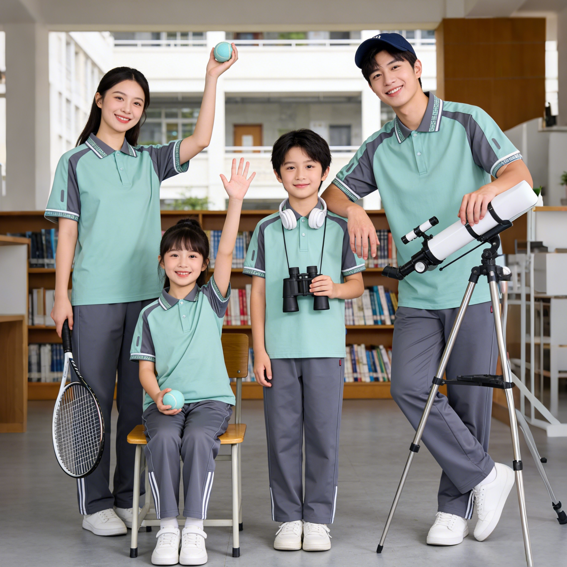 江西赣州校服中小学生统一夏季短袖短裤春秋棒球服外套长裤套装