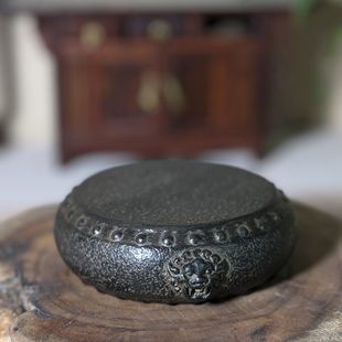 石鼓茶宠摆件创意小底座盖置杯垫客厅茶桌装饰造景