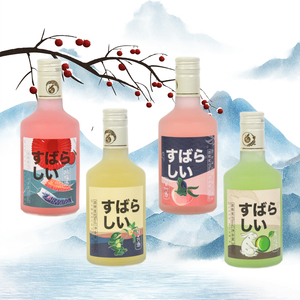 四口味 六瓶江南果酒青梅酒杨梅酒蜜桃酒桂花酒