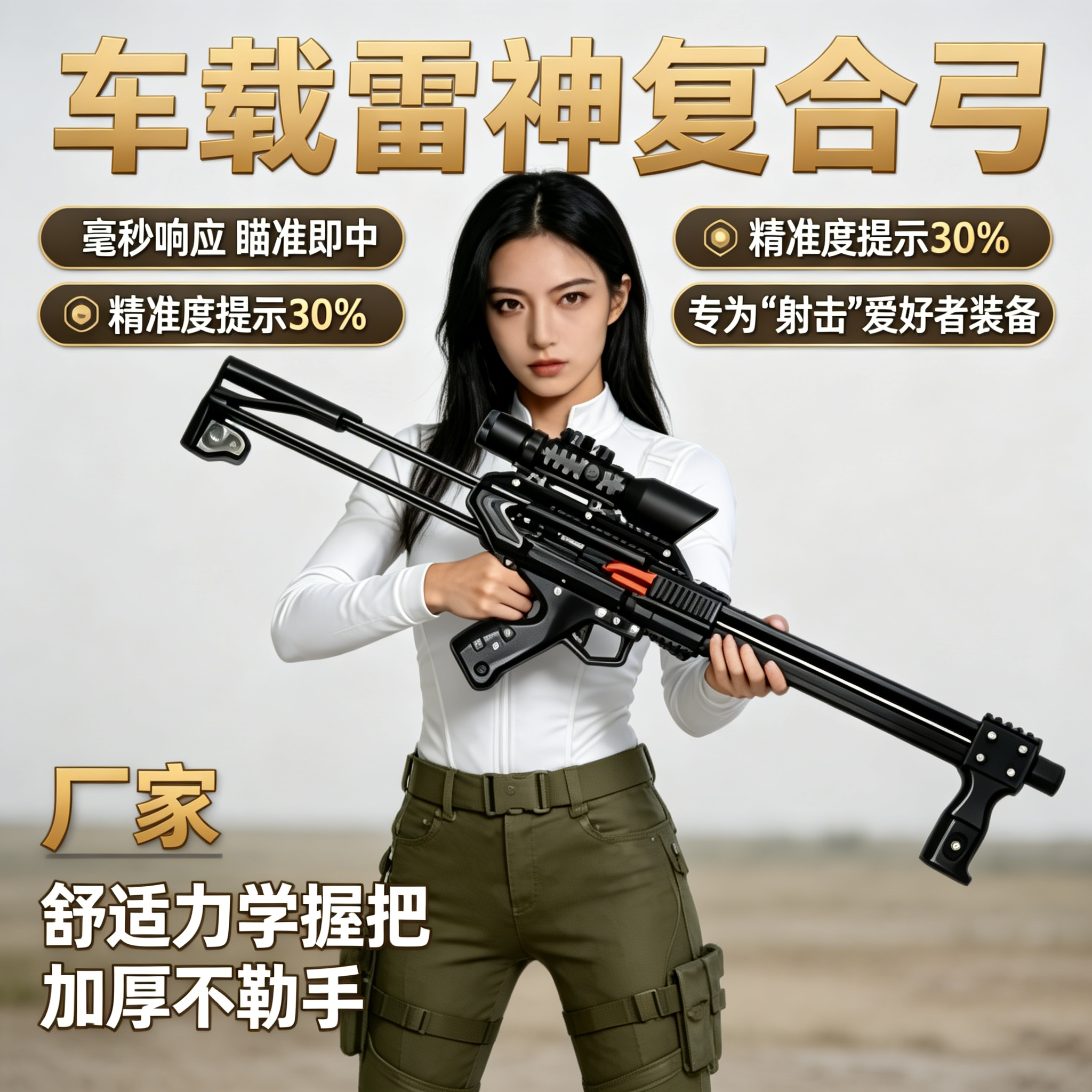 激光超远程弹弓成人专用2026新款激光雷神钢珠复合弓大威力高精准