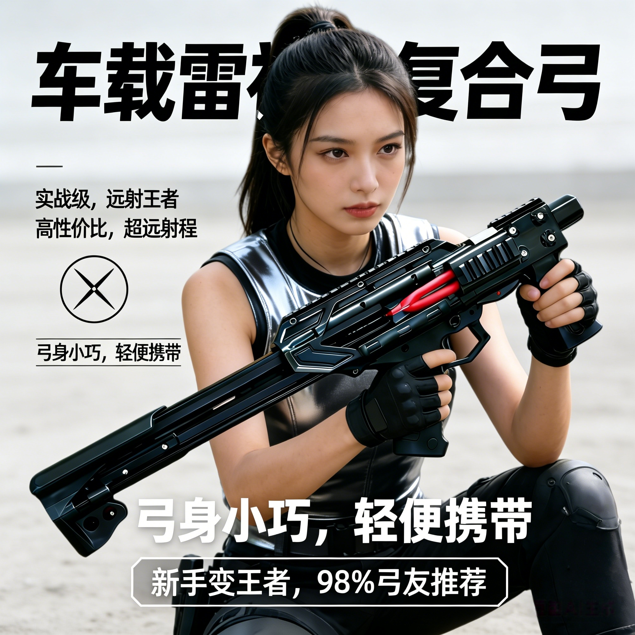 雷神弹弓复合弓加强版仿真软弹枪户外射击钢珠射箭玩具枪德国精工