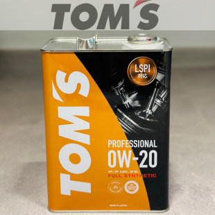 日版TOMS高性能0W-20全合成机油0w20日本进口4L铁罐装LSPI