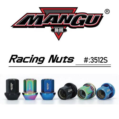 MANGU曼固3512S锻造铬钼钢30mm改装轮毂螺母轮圈螺丝M12耐风炮