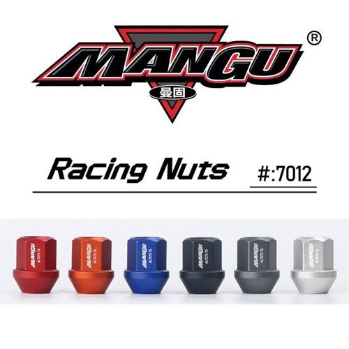 MANGU曼固7012锻造铝合金30mm改装轮毂螺母轮圈螺丝M12耐风炮