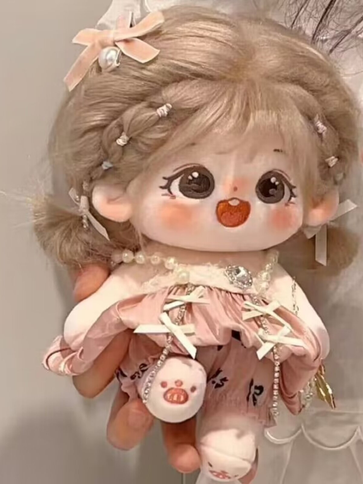 棉花娃娃官方正品粟粒sp版20cm裸娃公仔女孩有骨架无属性玩偶衣服