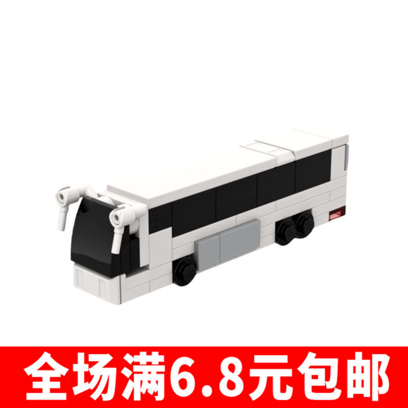 小颗粒积木moc 迷你巴士 跑车 货轮 大众露营车模型益智拼插玩具