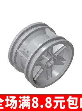 国产积木汽车配件 兼容国产 55976+56145 56x26mm轮胎 轮毂 MOC