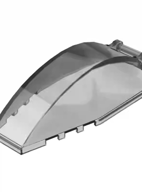 兼容国产积木23448 35383 透明茶 8x4x2弧形挡风玻璃配件零件