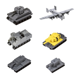 moc军事积木二战迷你坦克装甲车 轰炸机模型拼插益智玩具兼容国产