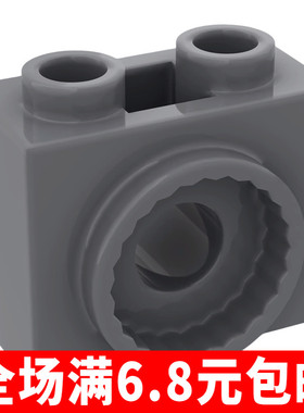 小颗粒积木 80431 零件 1x2x1 MOC 特殊科技砖带铰链筒 关节配件