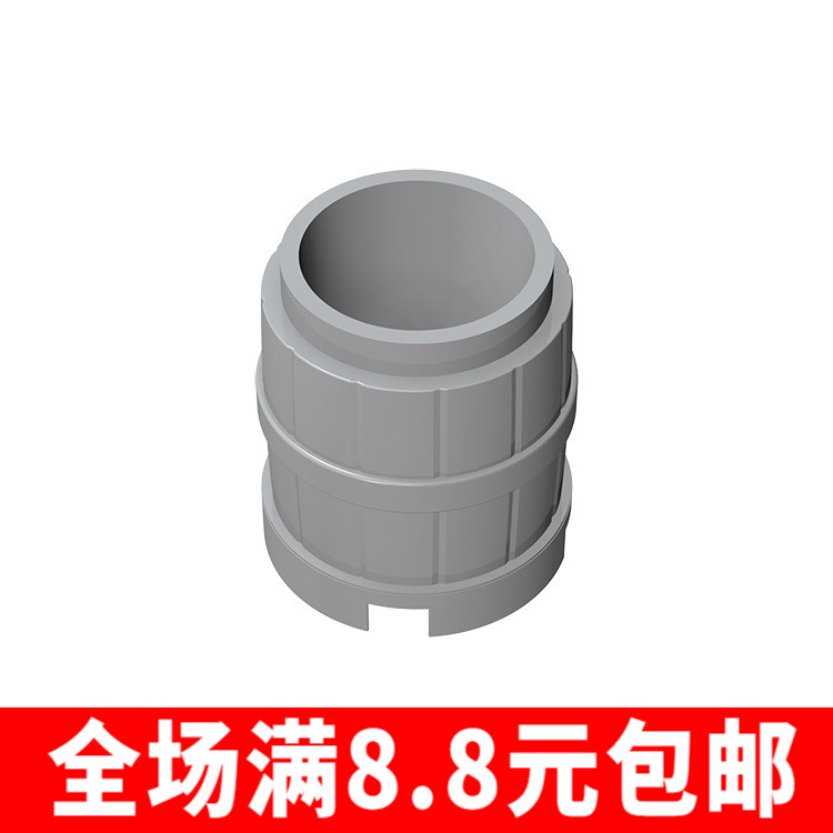 国产moc积木2489小颗粒益智拼插适用乐高零配件2×2×2原木水桶