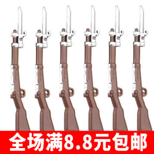 兼容国产积木人仔武器第三方军事武器积木人仔双色刺刀枪玩具配件