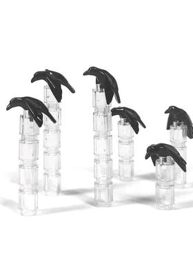 国产积木 兼容13655乌鸦 小颗粒拼装积木玩具 动物零件 拼插配件