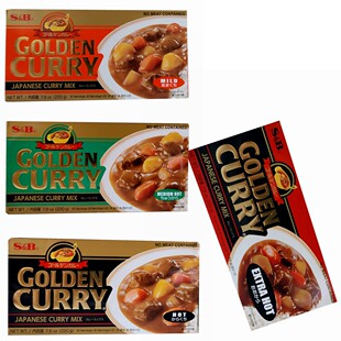 日式无水咖喱速食调料进口SB爱思必Gloden日本金牌咖喱块