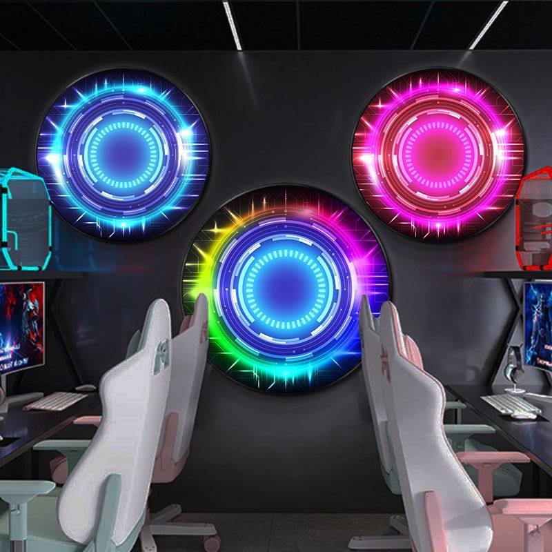 电竞房间装饰画科技感挂画游戏厅网咖跑马灯酒吧KTV墙面发光灯画,家居饰品,氛围画/灯画,淘宝优惠券,粉丝福利购,淘宝优惠卷